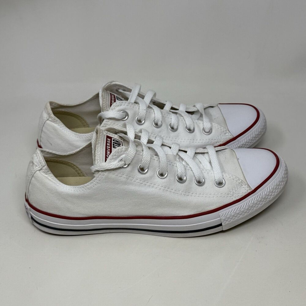 Converse All Star Chuck Taylor Low Shoes Womens 10 White Canvas Sneakers Chucks
